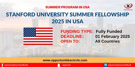 Stanford University Summer Fellowship 2025 in USA | Fully Funded ...
