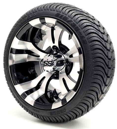 Golf Cart Wheels and Tires - 12" Vampire SS & (215/35-12 or 215/50-12 ...