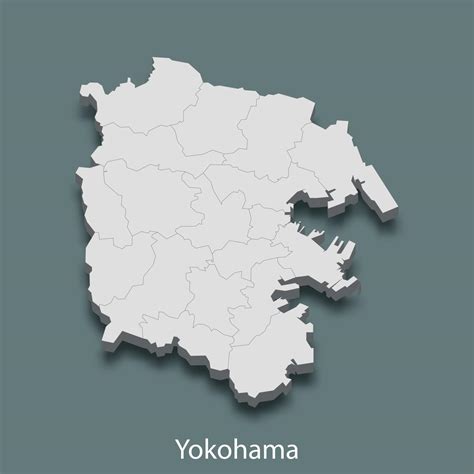 3d isometric map of Yokohama is a city of Japan 11309193 Vector Art at Vecteezy