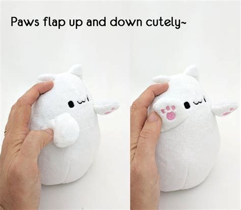 Plush Sewing Pattern PDF Ghost Kitty Bongo Cat Stuffed Animal Plushie ...