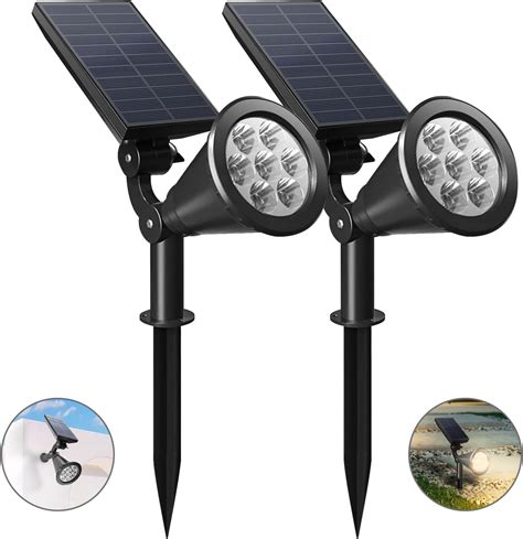 LITVERSE Solar Outdoor Lights, Upgraded 7 LEDs Landscape SpotLights ...