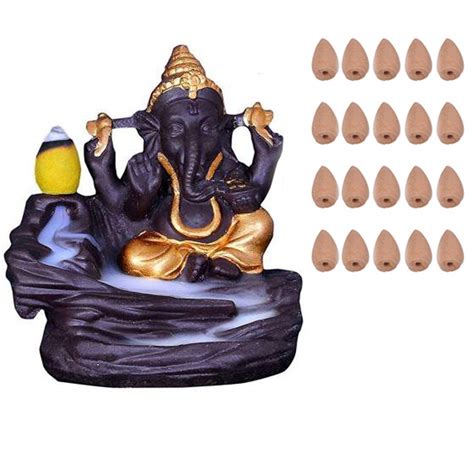 BG Bazzar Gali Appu Ganesh Backflow Cone Incense Holder Decorative ...