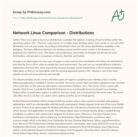 Linux Distribution Comparison 的图像结果