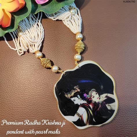 Heera Jewellers Gold Plated Radha krishna Pendant With Pearl Mala ...