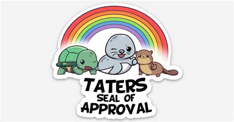 Taters Seal of Approval Sticker by Masochist Hikes | Die cut stickers ...