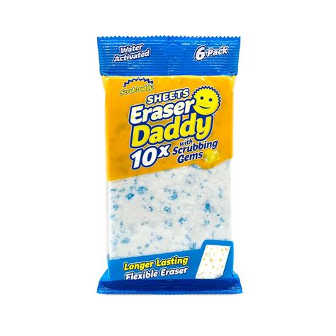 Scrub Daddy Eraser Sheets - Eraser Daddy 10x - Melamine Eraser Sponge ...