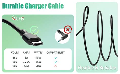 WeFly 65W USB C Laptop Adapter for HP Elitebook x360 1030 1040 G3 G4 ...