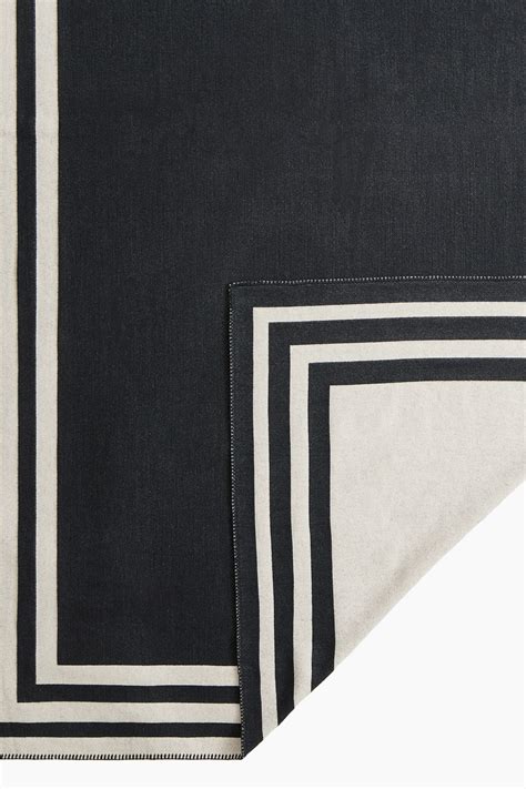 Wool-blend bedspread - Black/Striped - Home All | H&M IN