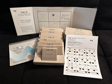 WISC-III Wechsler Intelligence Scale for Children -Vintage IQ Test Kit ...