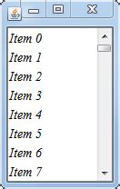 Image result for Java Swing Jlist Scroll Bar