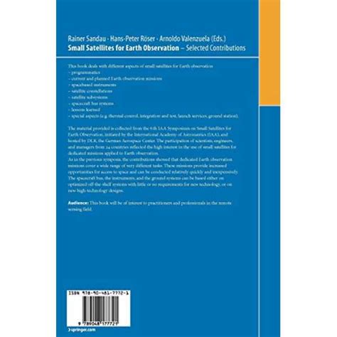 Small Satellites for Earth Observation: Selected Contributions Book ...