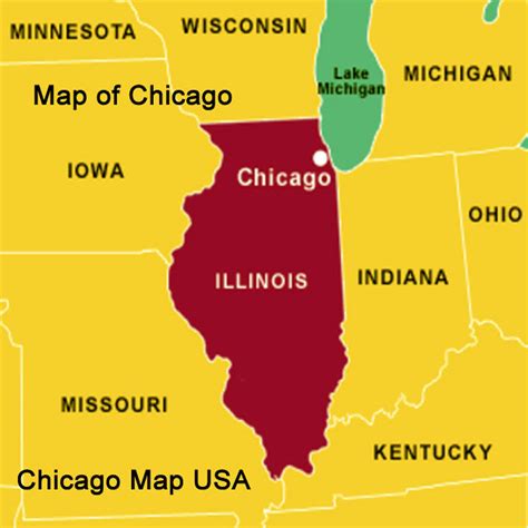 Illinois mapa | Illinois map | Map of Illinois | Map of Chicago