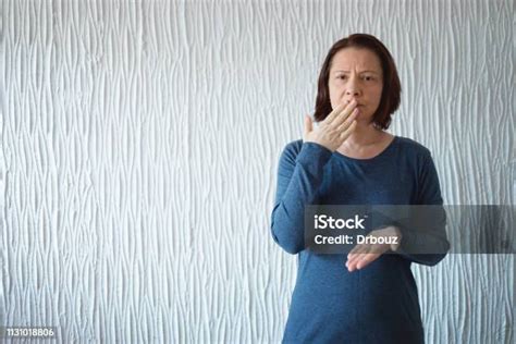 American Sign Language Word Bad Stock Photo - Download Image Now - 30 ...