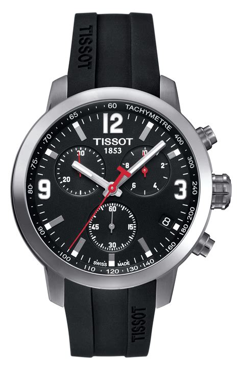 Tissot PRC200 Chronograph Silicone Strap Watch, 41mm | Nordstrom ...