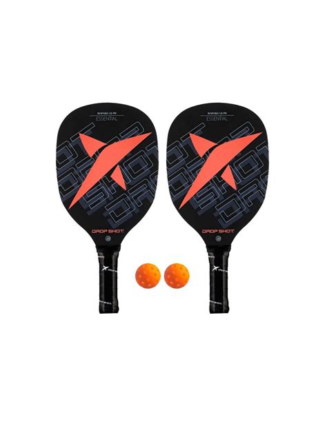 Pack of 2 Pickleball Drop Shot Rafaga 1.0 paddles + 2 balls | Pickleball