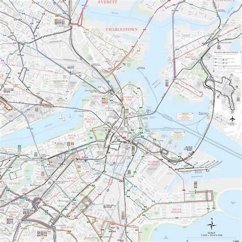 MBTA Subway Map 的图像结果