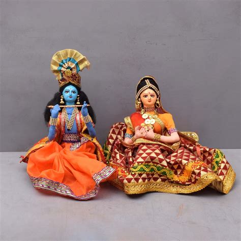 RADHA KRISHNA BENGALI TRADITIONAL HANDMADE GOLU DOLLS