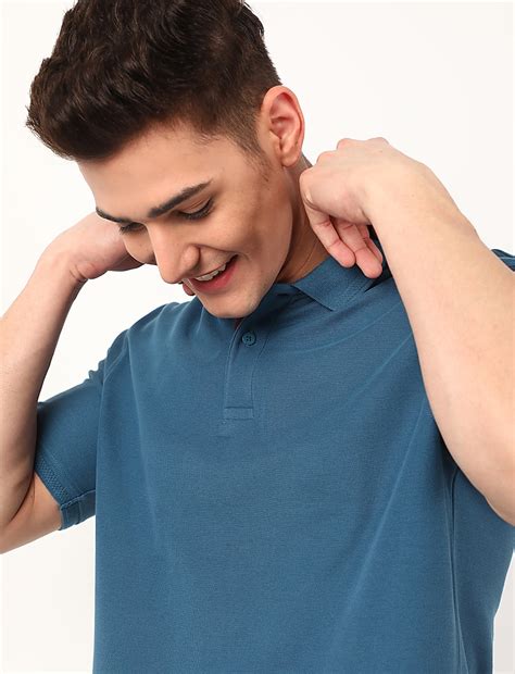 Buy Pure Cotton Plain Collar Neck T-Shirt at Marks & Spencer