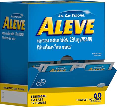 Amazon.com: Aleve Pain Reliever & Fever Reducer Naproxen Sodium Caplets, Body and Arthritis Pain ...