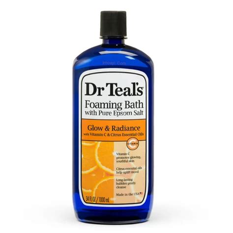 Dr Teal’s Foaming Bath, Glow & Radiance with Vitamin C & Citrus ...