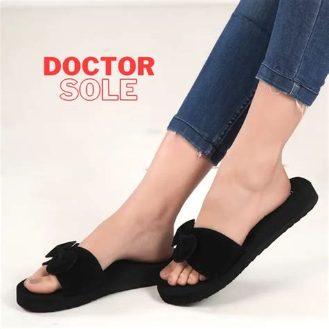 Lovehush Doctor Ortho Super Soft Slippers For Women (Black) Price in ...