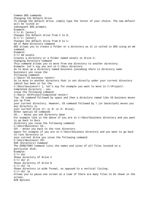 Image result for Advanced DOS Commands
