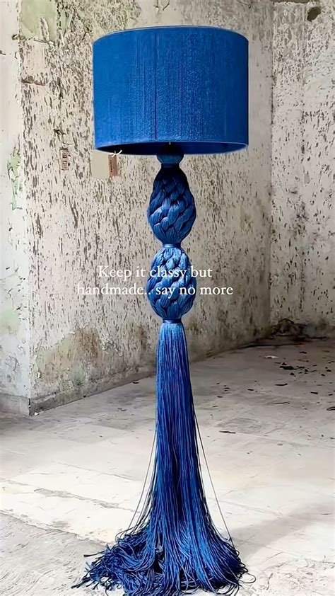 Gorgeous floor lamp 💙 | Floor lamp, Wicker pendant light, Diy floor lamp