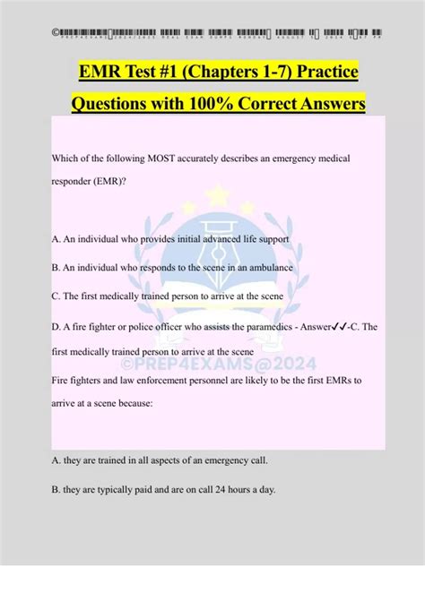 Image result for EMR Practice Questions