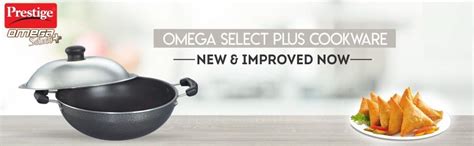Prestige Omega Select Plus Aluminium Non-Stick Round Base Kadhai with ...