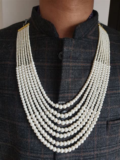 Seven Layered Pearl Groom Jewellery Set – Jaipri