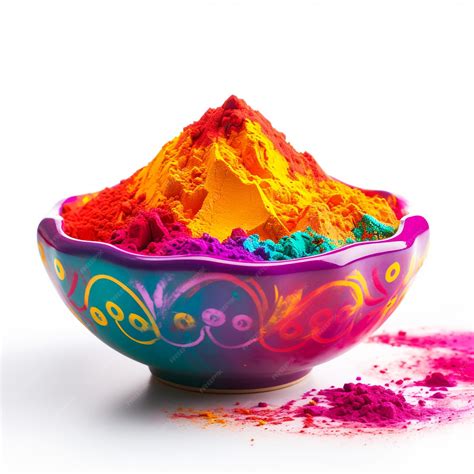Premium Photo | Colorful traditional holi powder in bowls Happy holi ...