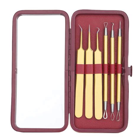 Blackhead Acne Clip Needle Tweezers Pimple Extractor Remover Tool Set ...