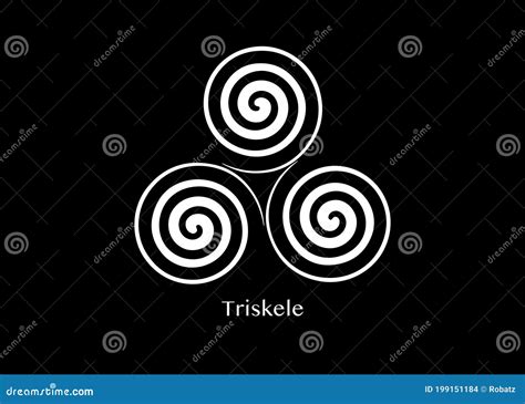 Triskelion or Triskele Symbol. Triple Spiral Celtic Sign. Wiccan ...