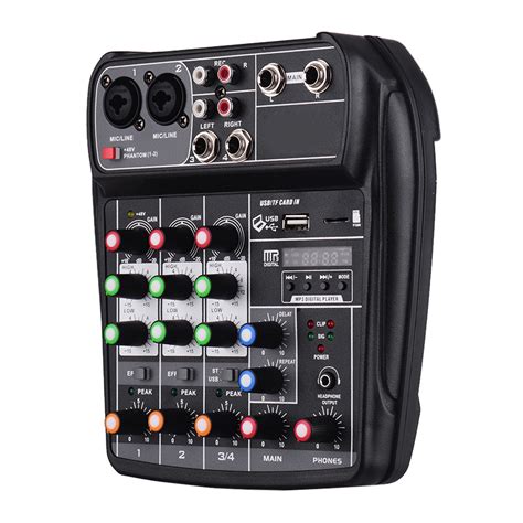 Buy Andoer AI-4 Compact Mixing Console Digital Audio Mixer 4-Channel BT ...