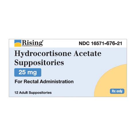 Hydrocortisone Suppository, 25mg | Bound Tree