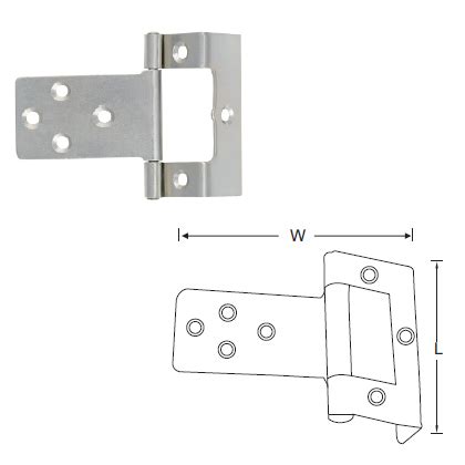 108 : MILD STEEL CRANKED (EASY HANG) HINGE FIXED PIN
