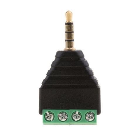 Buy 3.5mm 4 Pin TRRS Male Audio Connector to Screw Terminal Adapter ...
