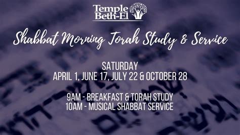 Shabbat Morning Torah Study & Service, Temple Beth-El, St. Petersburg ...