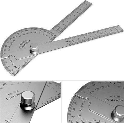 ForoGore Stainless Steel Adjustable Angle Protractor for India | Ubuy