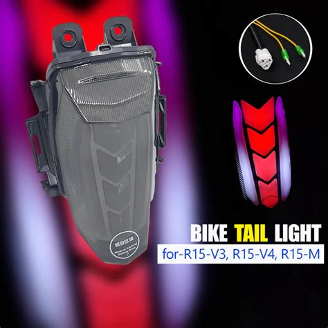 Bike LED Tail Light with Multi-Color Mode & Yellow Indicators ...