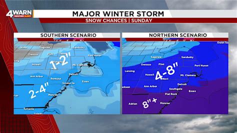 Metro Detroit weekend snow: How 1 scenario could give us 1-4 inches ...