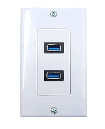 4.2A USB 3.0 Receptacle Outlets Wall Plates Panel, Haokiang 2 High ...