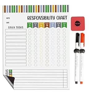 Inkdotpot Magnetic Whiteboard Responsibility Chart Chore Chart for ...