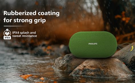 PHILIPS TAS1400GY Wireless Bluetooth Speaker with Deep Bass, Passive ...