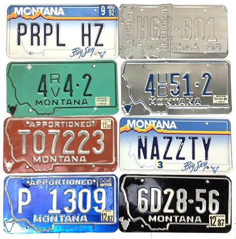 Lot - (33) Vintage Montana License Plates, Error, PRPL HZ