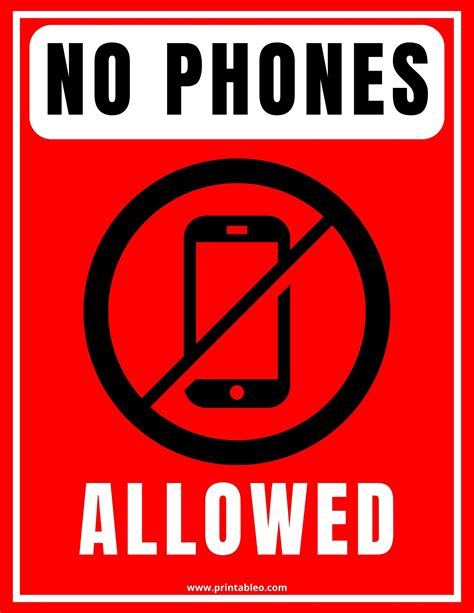 45+ Printable No Cell Phone Signs | Download Free PDFs