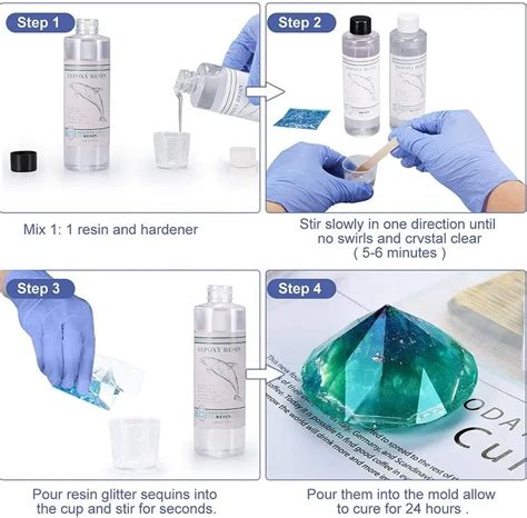 Buy Ovovo 16oz Crystal Clear High Gloss Epoxy Resin Kit for River Table ...