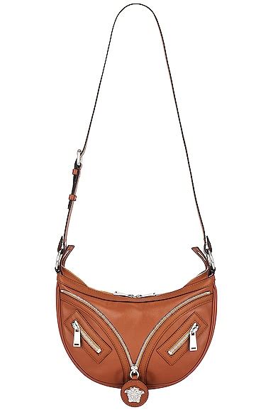 VERSACE La Medusa Small Hobo Bag in Summer Nude & Palladium | FWRD