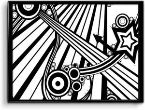 Retro Black and White Backgroung Paper Print - Cuisine, Comics posters ...
