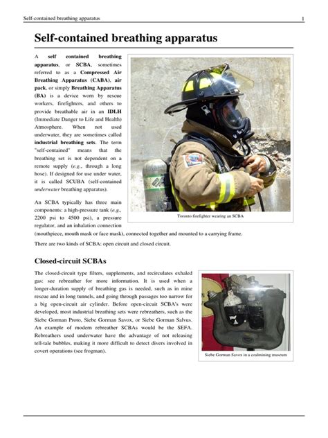 Image result for SCBA Basics